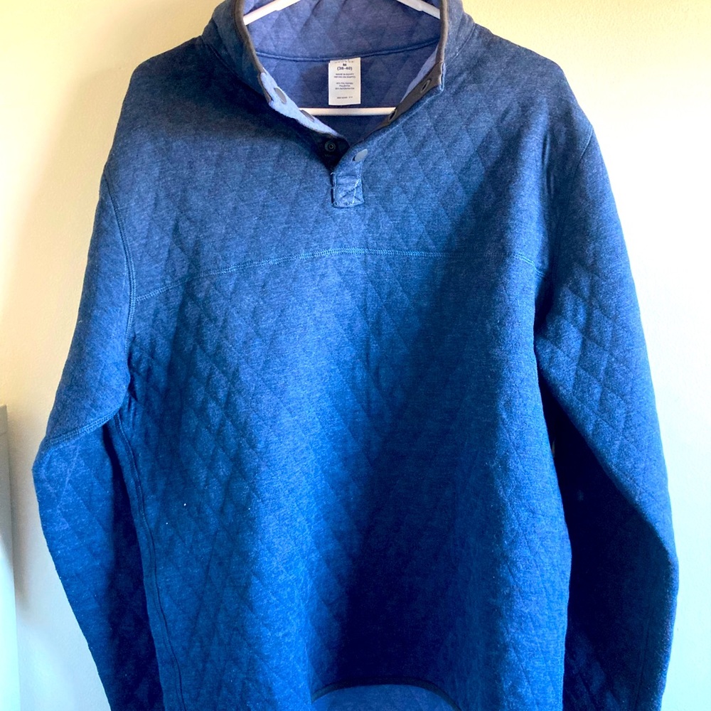 Mens quilted reversible sweatshirt